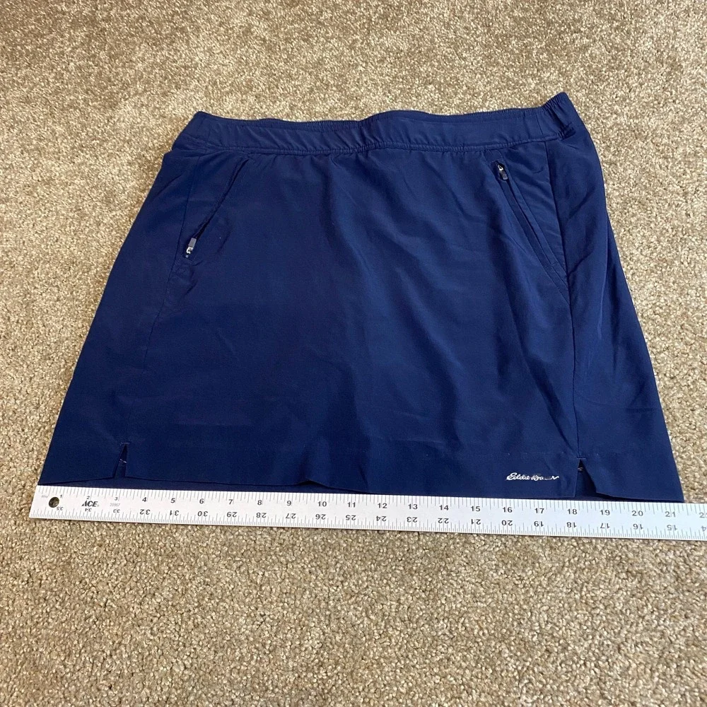 Eddie Bauer Soho Athletic Skort Womens Medium Navy Blue Stretch Built In Brief